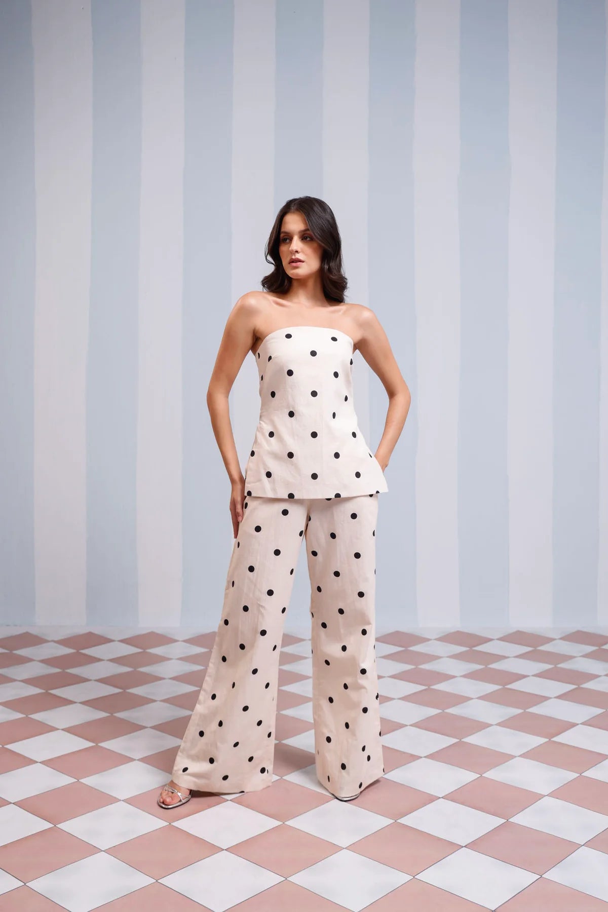 Ivory Polka Cord Set