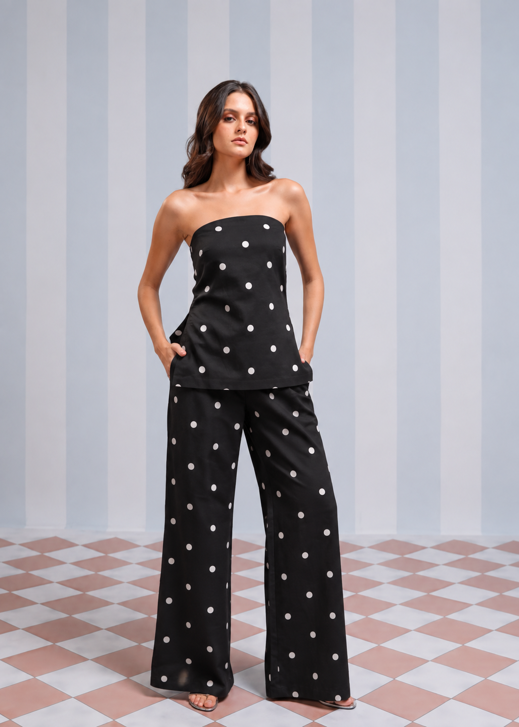 Black Polka Dot Co-Ord Set