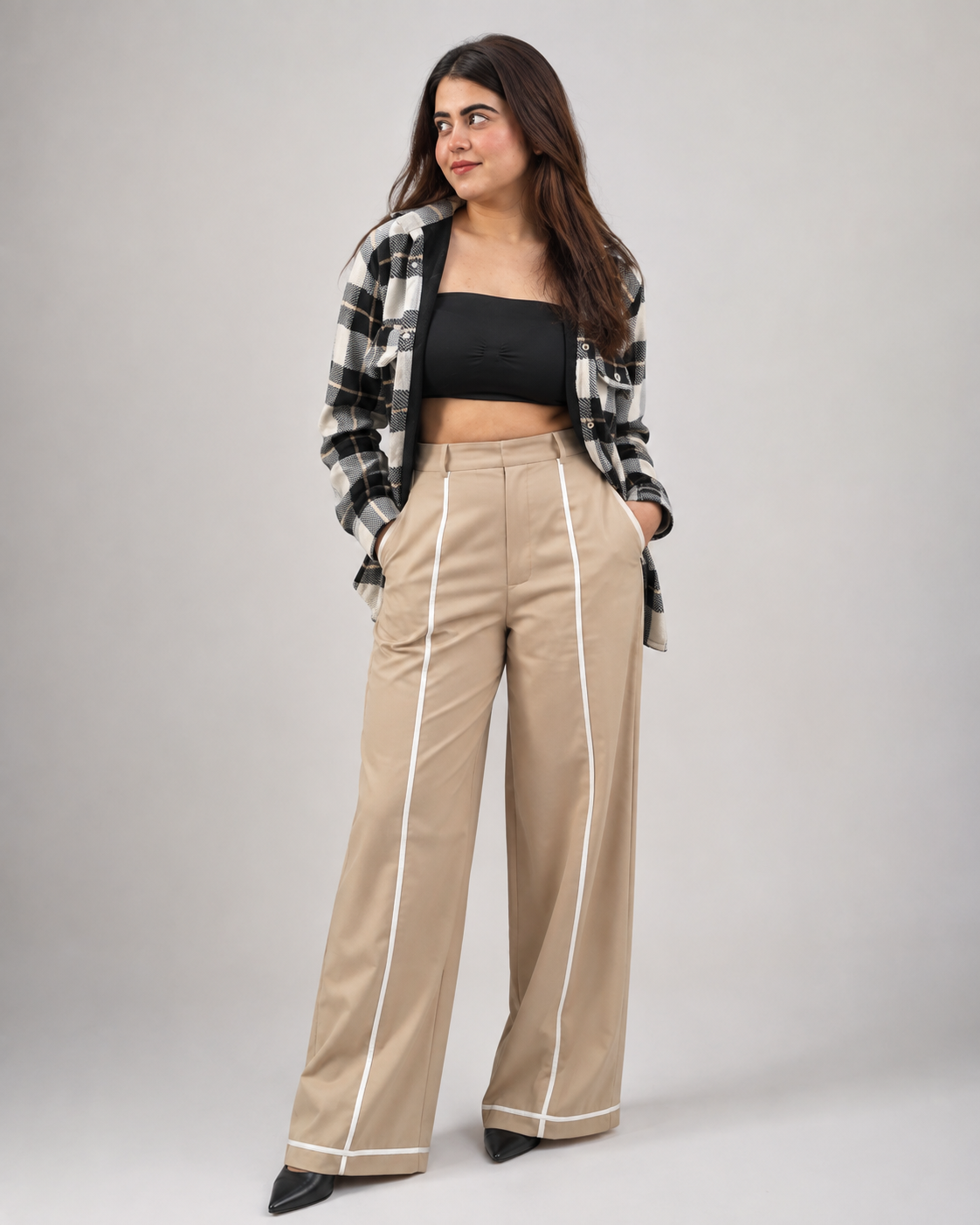 Tailored Wide-Leg Trousers