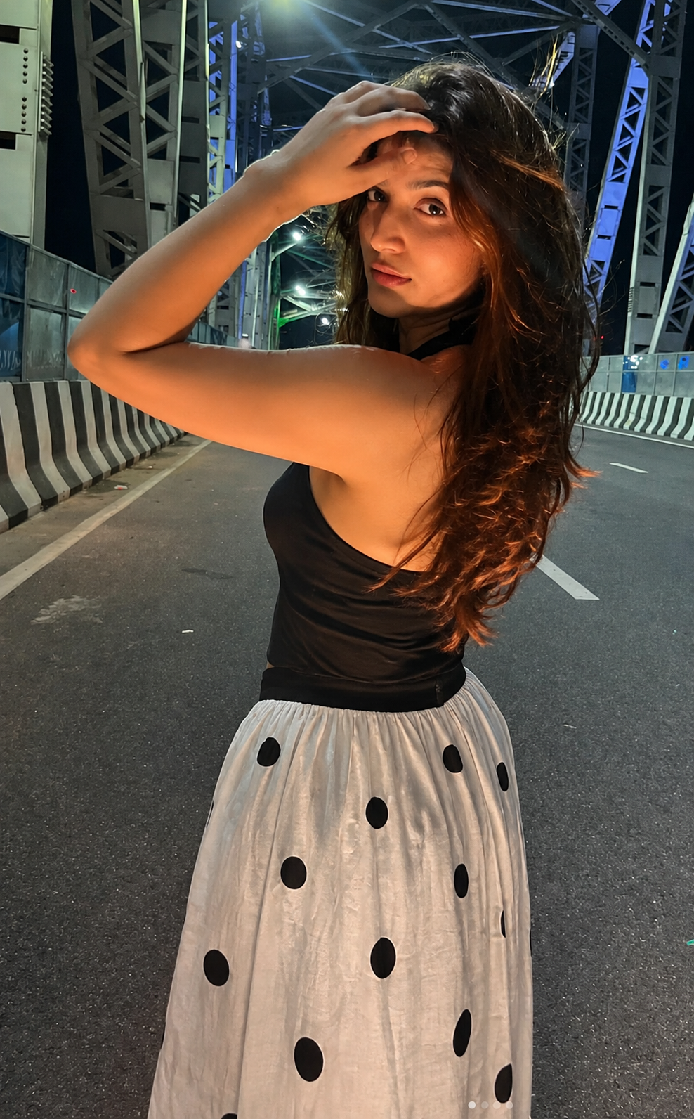 Polka Dot Halter Maxi Dress