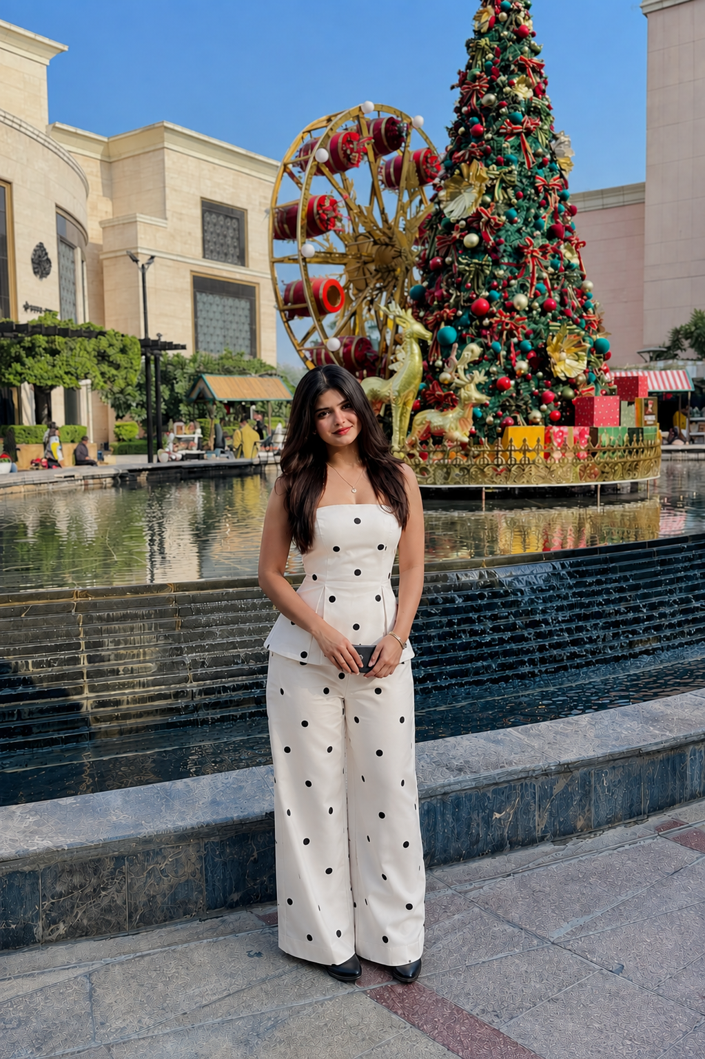 Polka Dot Peplum Co-Ord Set