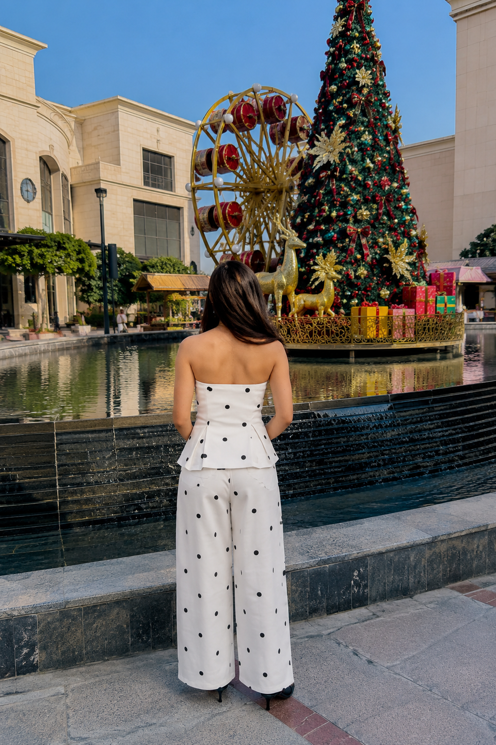 Polka Dot Peplum Co-Ord Set