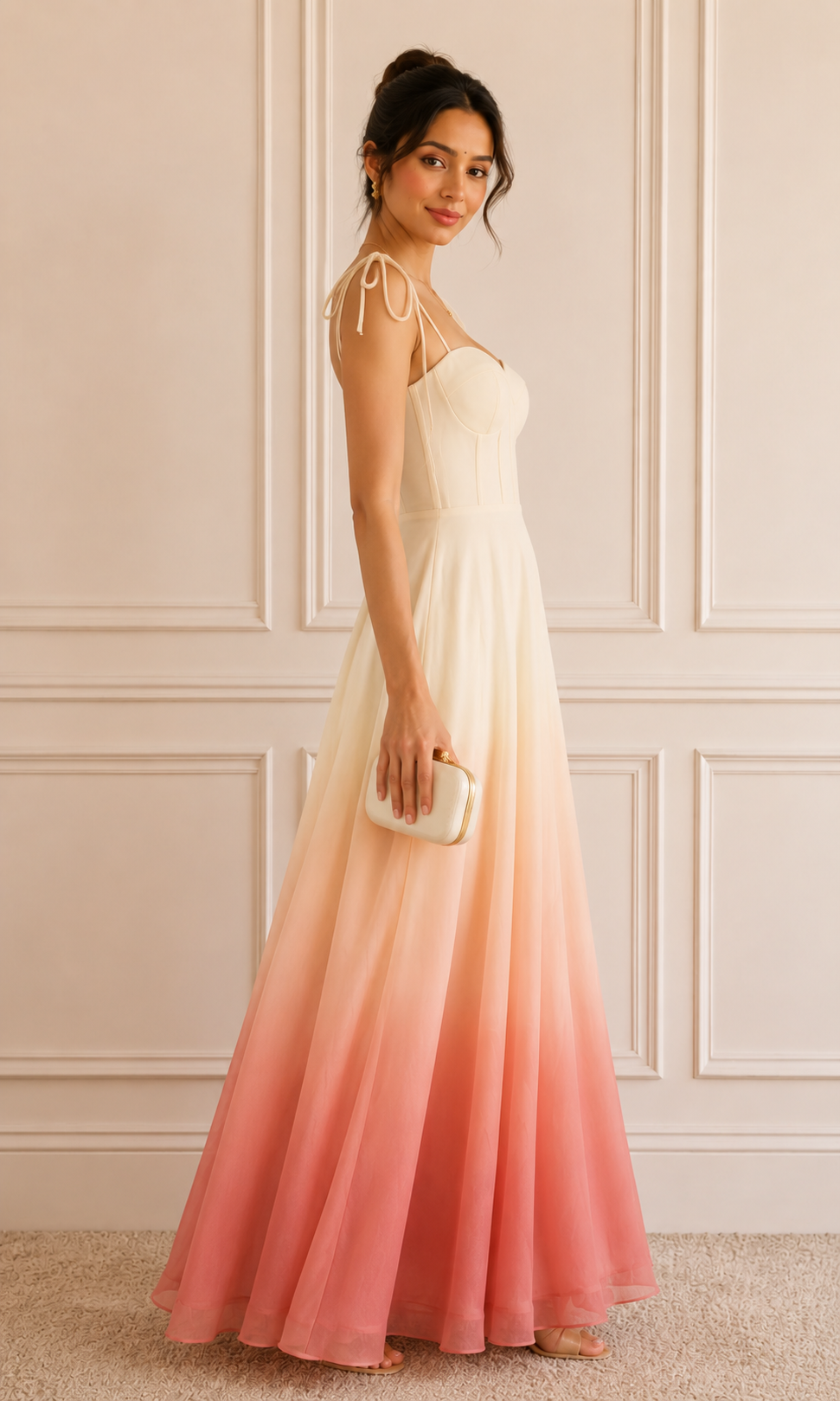 Ombré Corset Maxi Dress