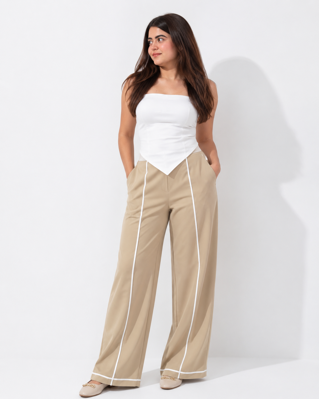 Tailored Wide-Leg Trousers