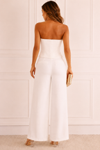 White Strapless Co-Ord Set
