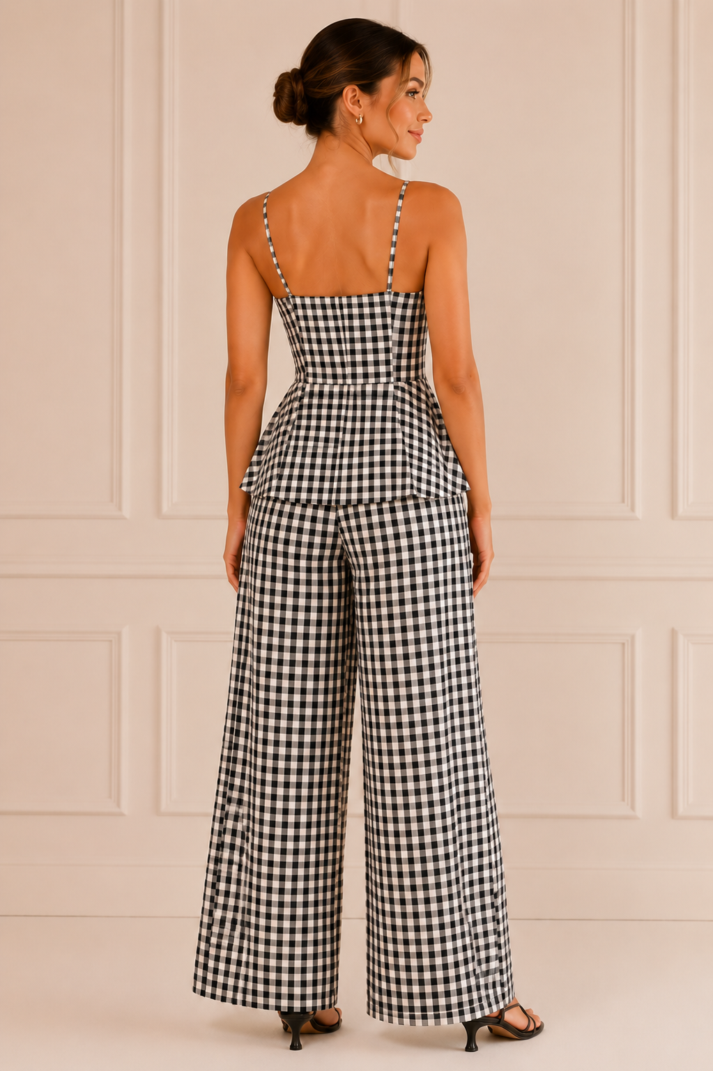 Black & White Gingham Co-Ord Set