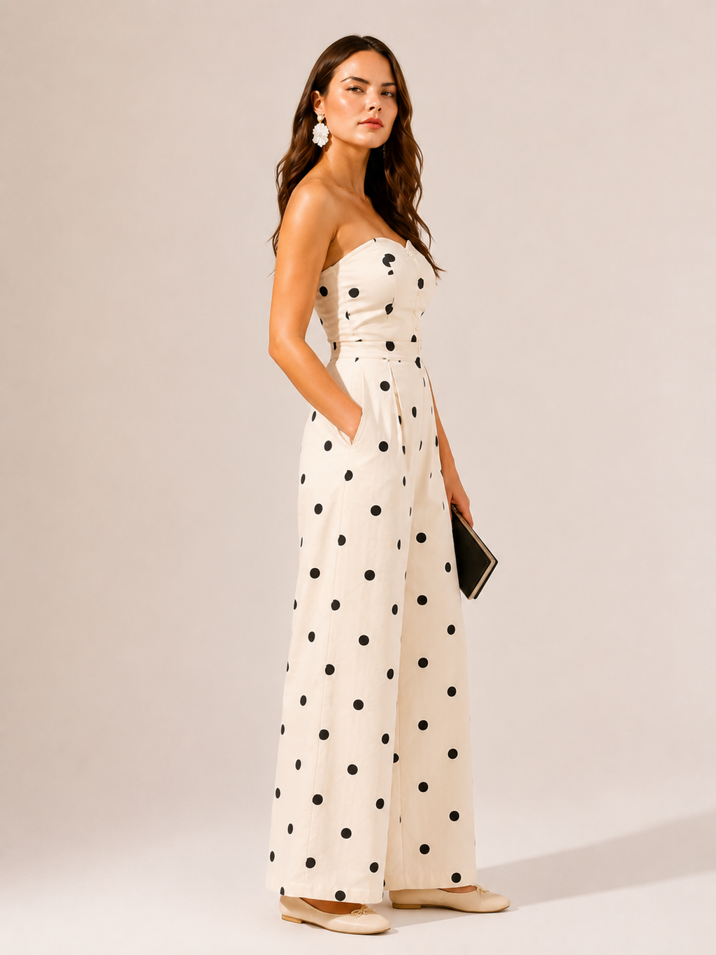Polka Dot Wide Co Ords Set