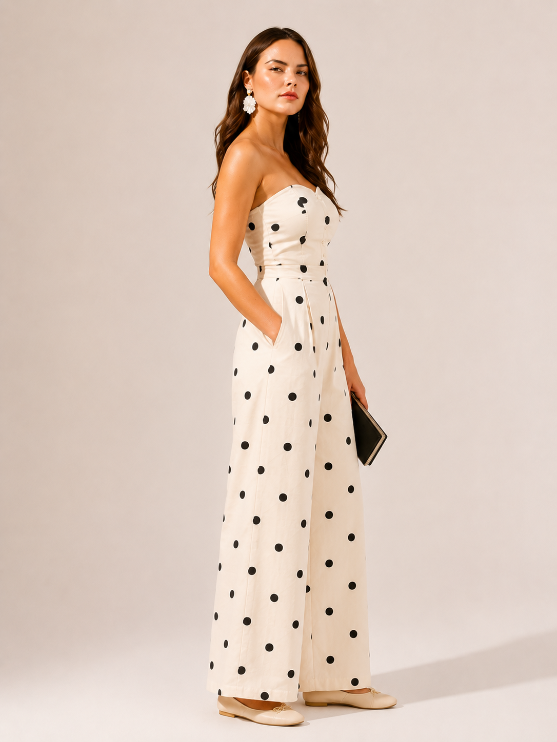 Polka Dot Wide Co Ords Set