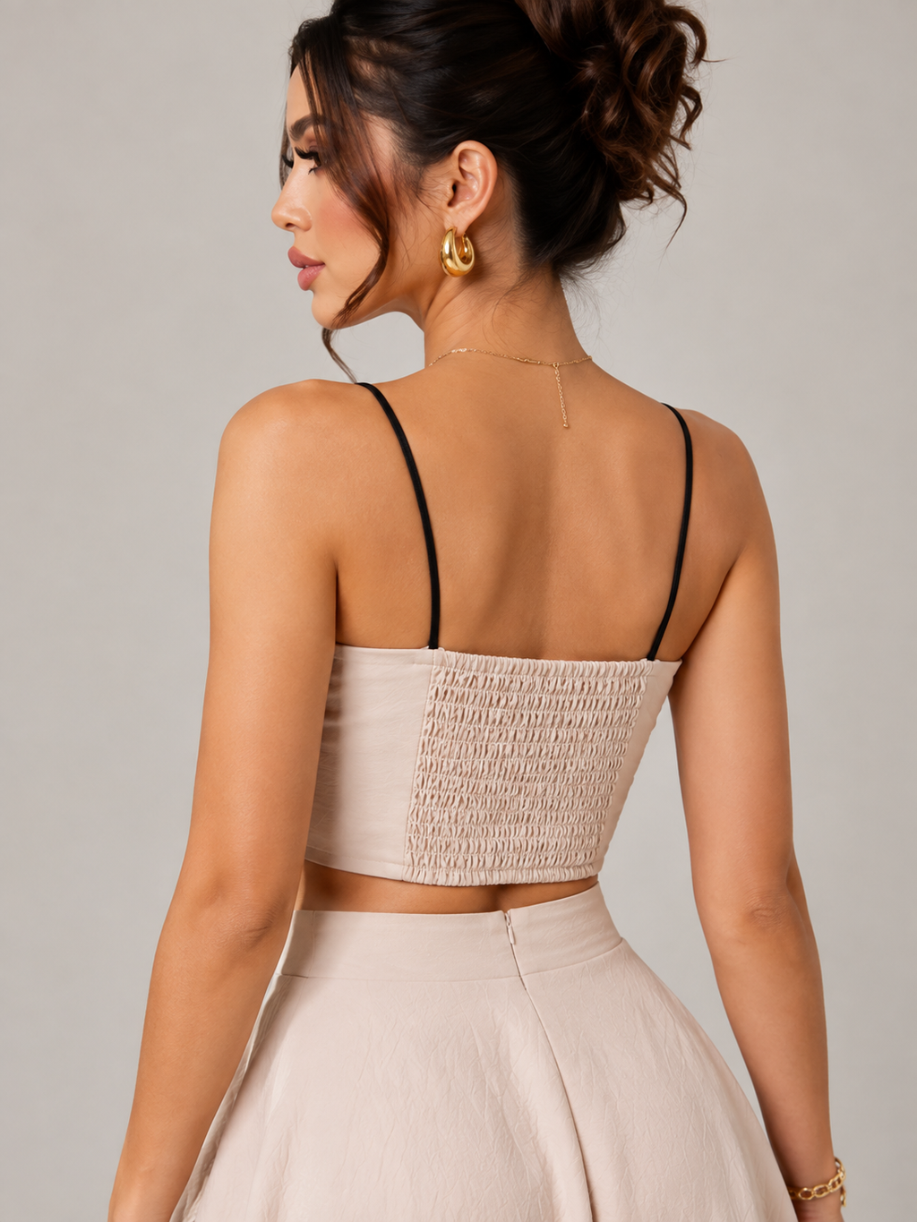 Ivory Contrast Trim Two-Piece Set