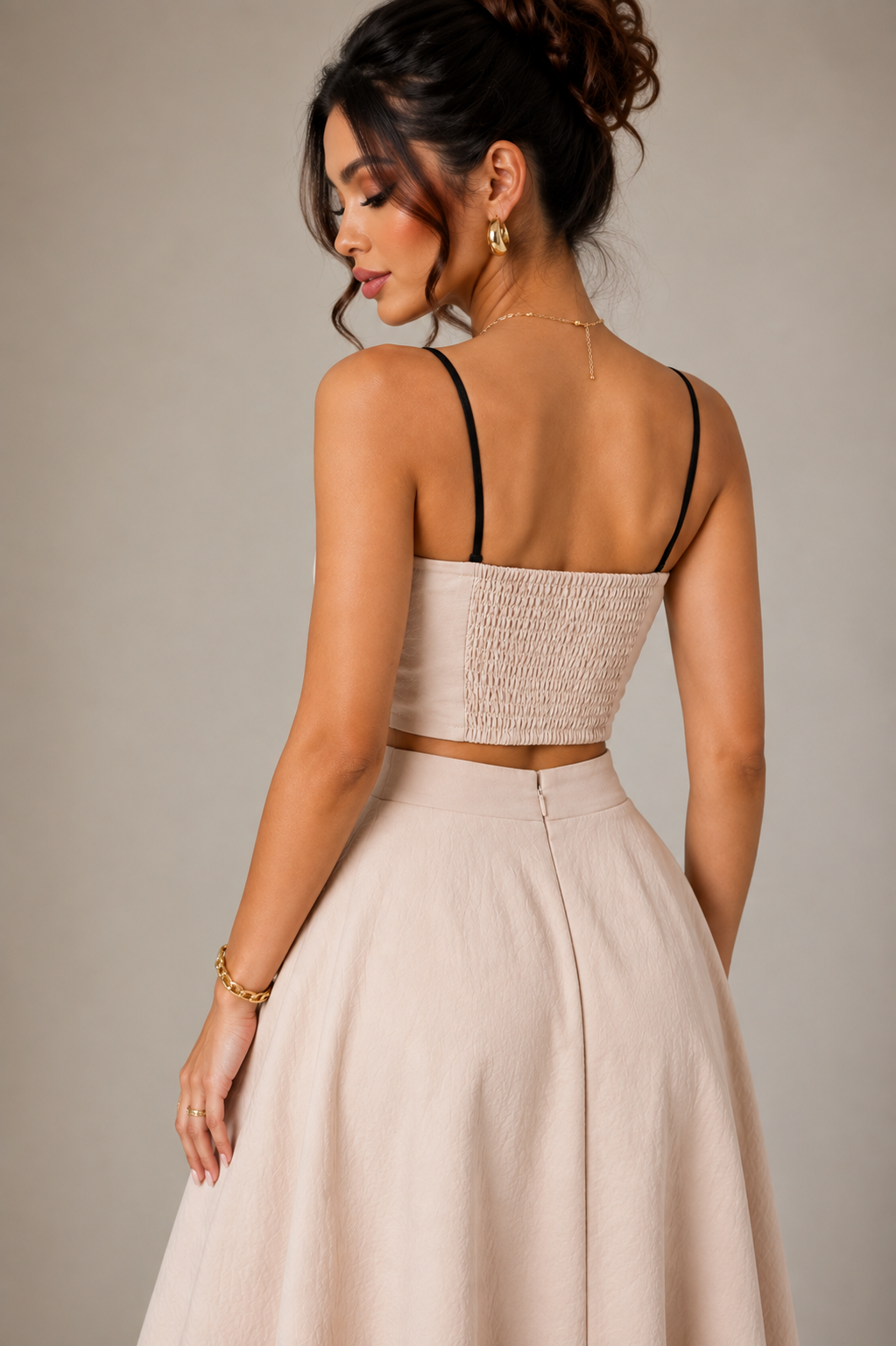Ivory Contrast Trim Two-Piece Set