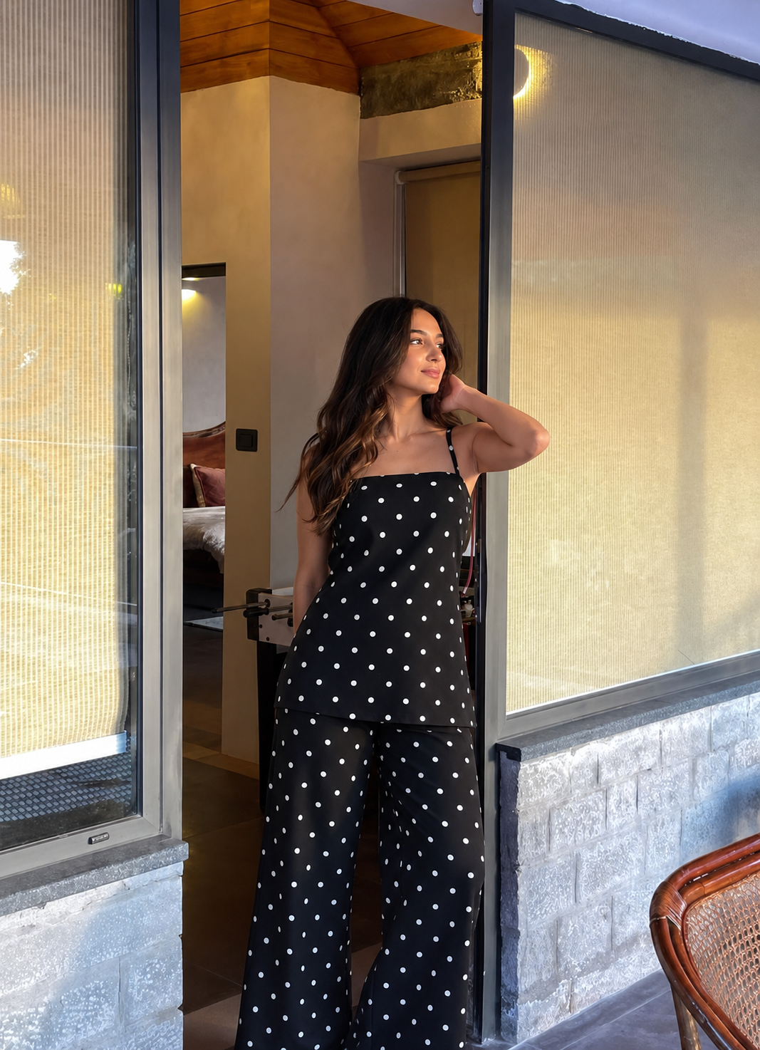 Black Polka Dot Co-Ord Set