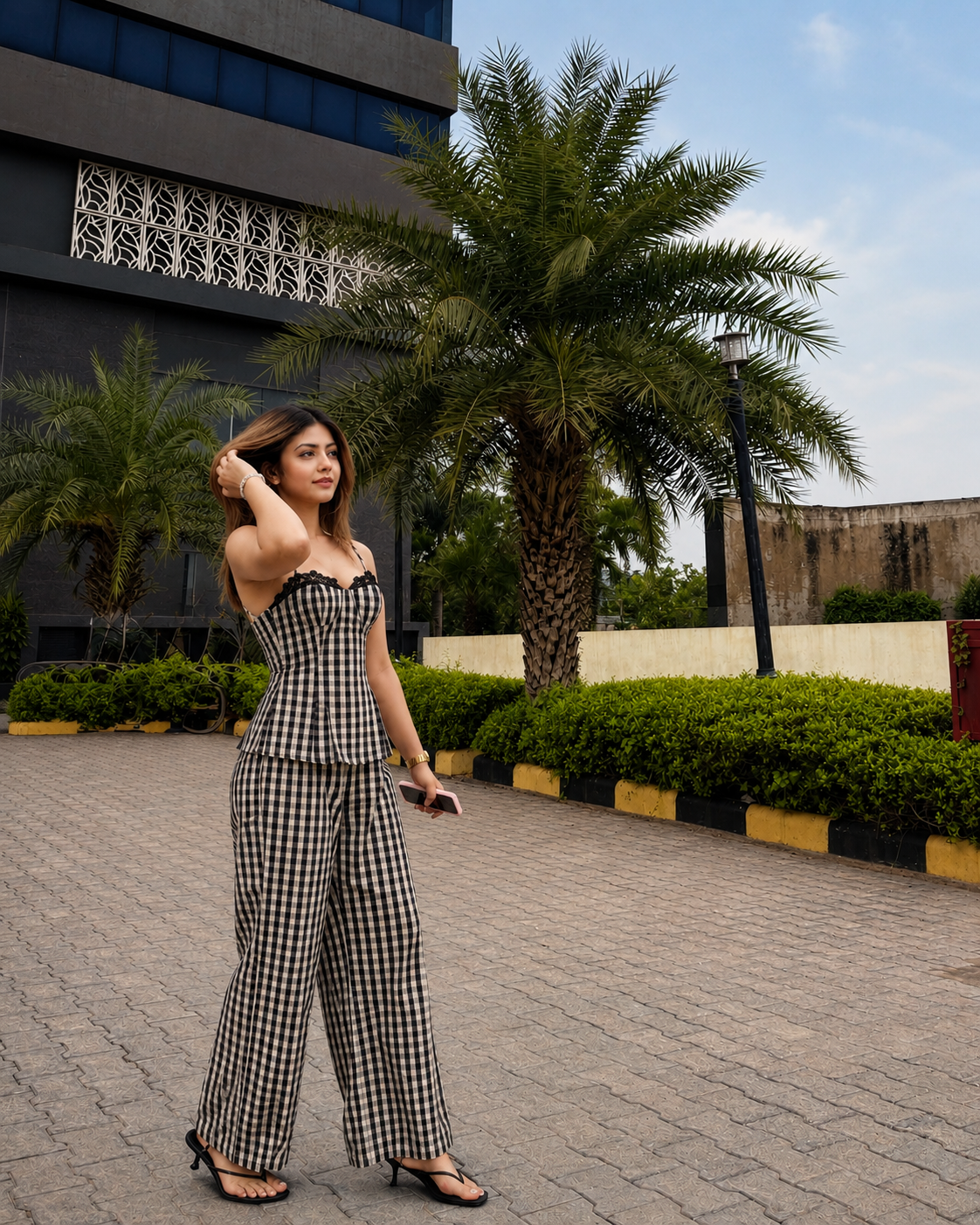 Black & White Gingham Co-Ord Set