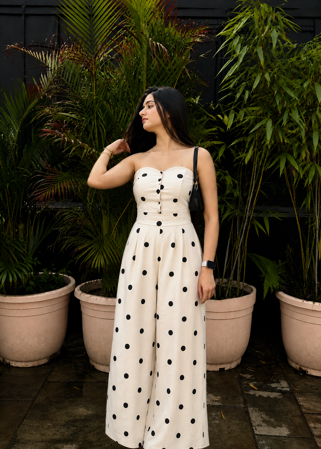 Polka Dot Wide Co Ords Set