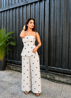 Polka Dot Peplum Co-Ord Set