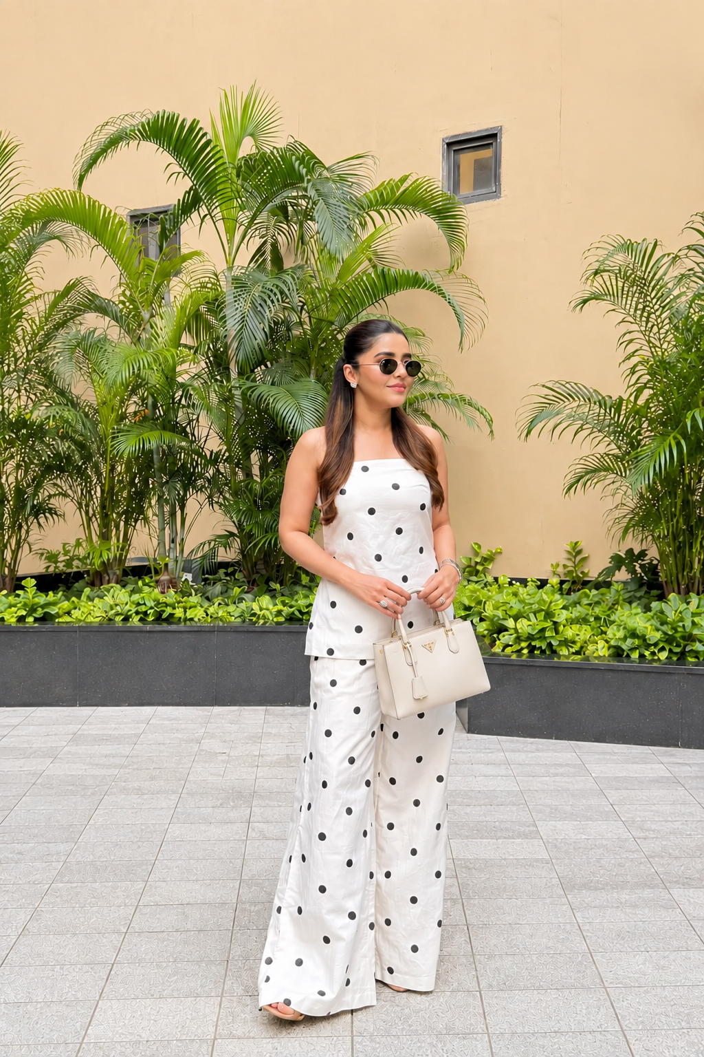 Ivory Polka Cord Set