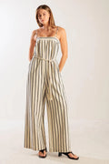 Siena Stripe Tie-Waist Jumpsuit
