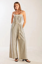 Siena Stripe Tie-Waist Jumpsuit