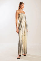Siena Stripe Tie-Waist Jumpsuit