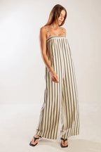 Siena Stripe Tie-Waist Jumpsuit