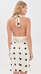 Amelia Polka Dot Lace Mini Dress