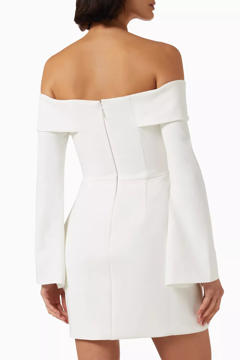 Ivory Off-Shoulder Corset Mini Dress