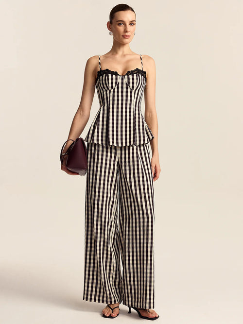 Black & White Gingham Co-Ord Set