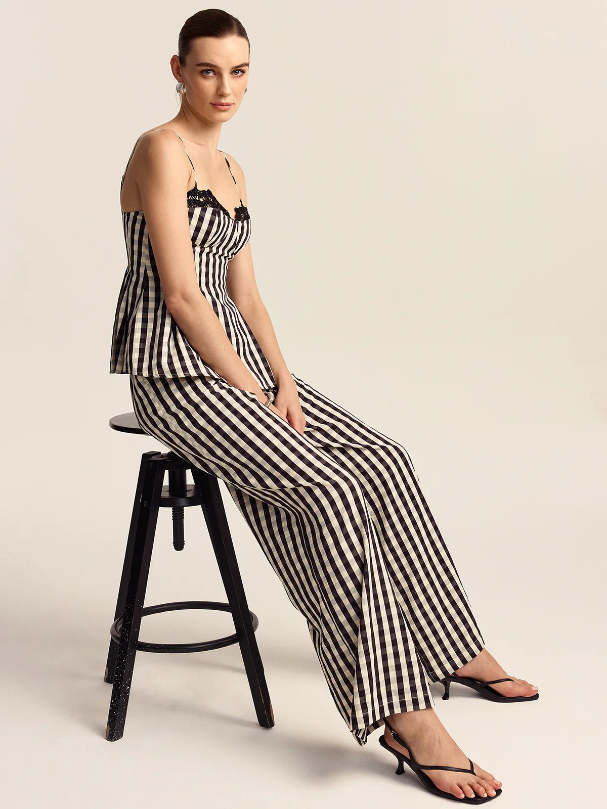 Black & White Gingham Co-Ord Set