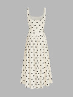 Polka Dot Ruched Cami Maxi Dress