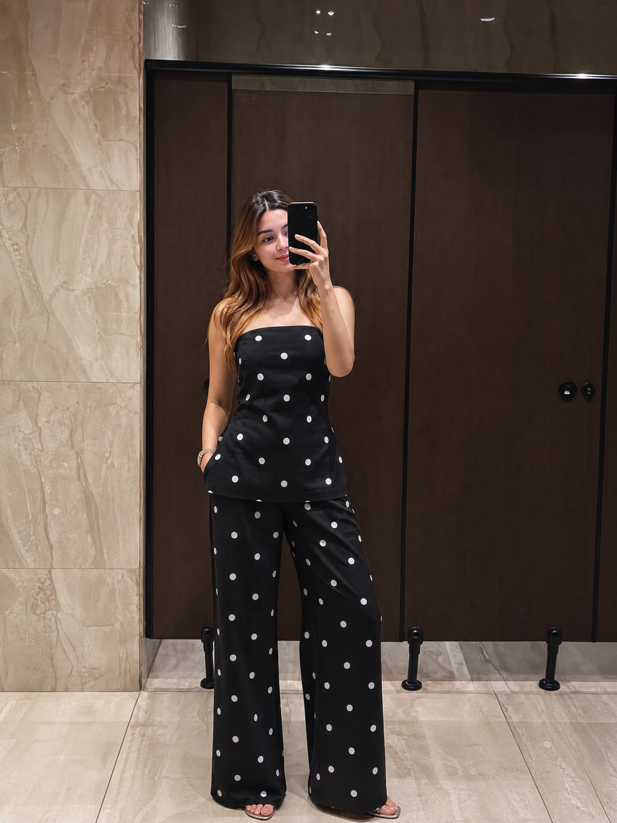 Black Polka Dot Co-Ord Set