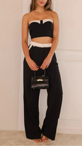 Monochrome Contrast Bandeau Co-Ord Set