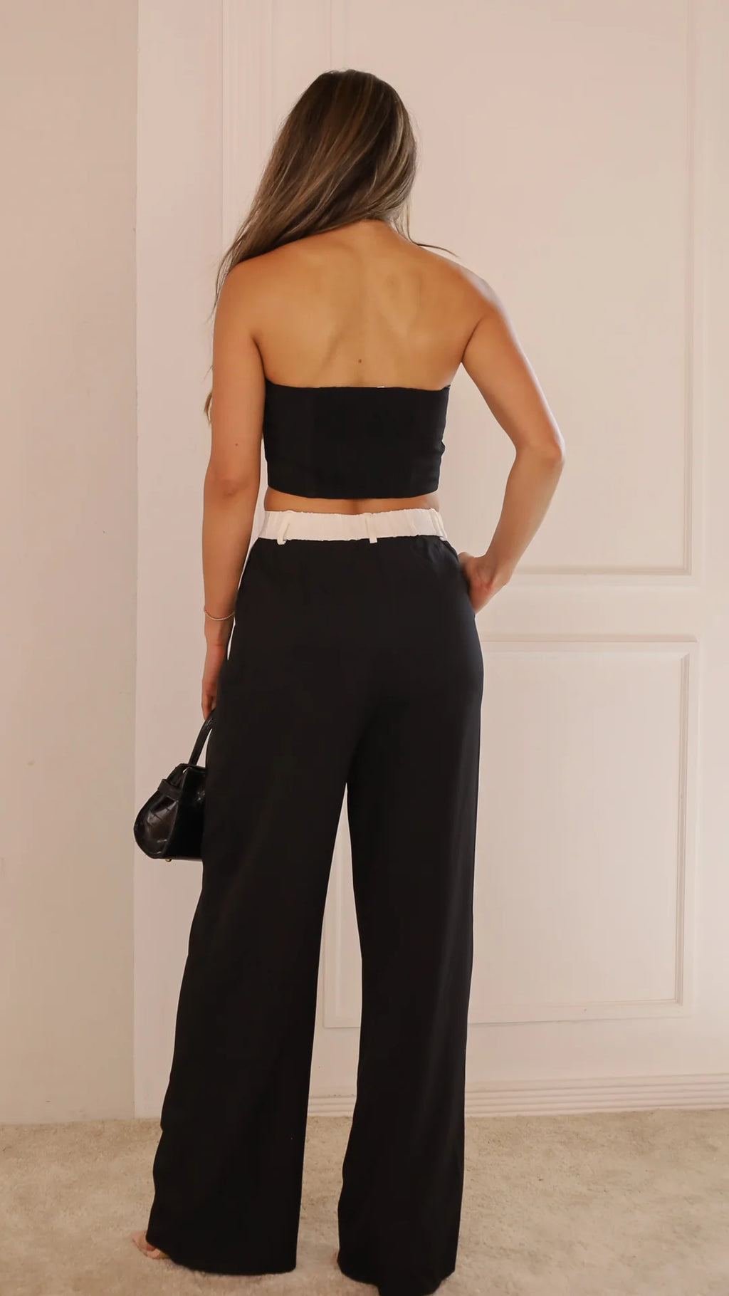 Monochrome Contrast Bandeau Co-Ord Set